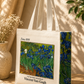 Van Gogh Irises art tote bag in natural canvas, view 5