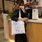 The Curated Life Tote printed canvas tote bag, view 2